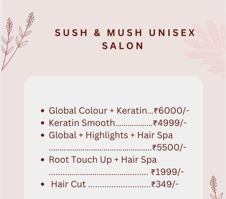 Best Hair Treatment Services at SUSH & MUSH UNISEX SALON