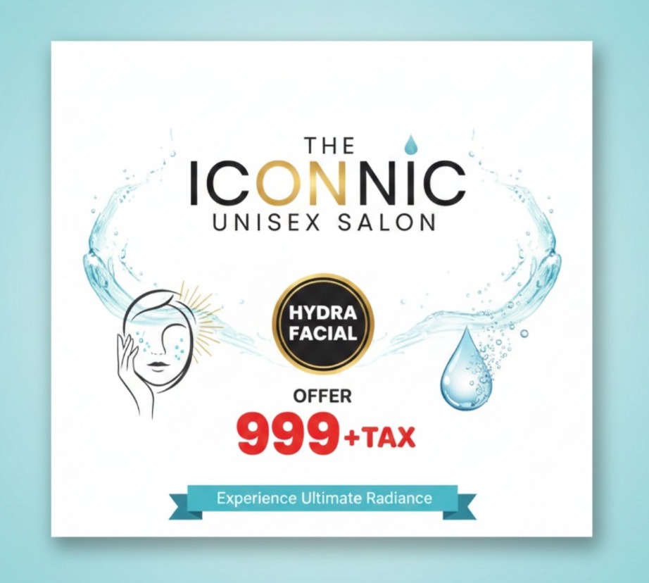 Hydra Facial Offer - ₹ 999/- at The Iconic Unisex Salon