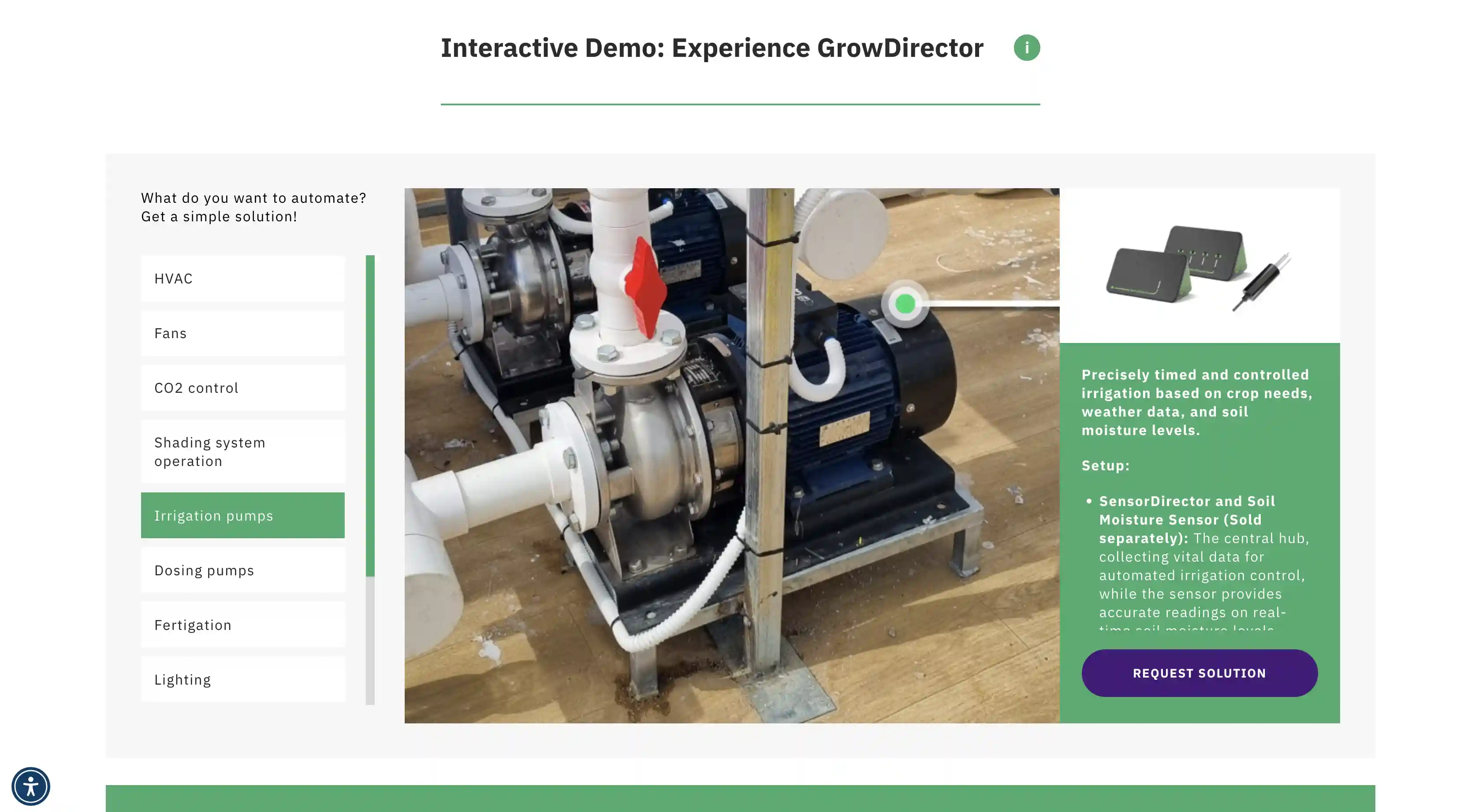 Interactive tabs with images and buttons