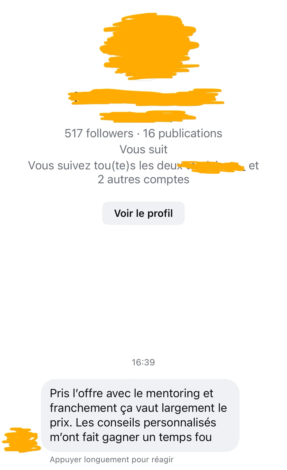 Témoignage client