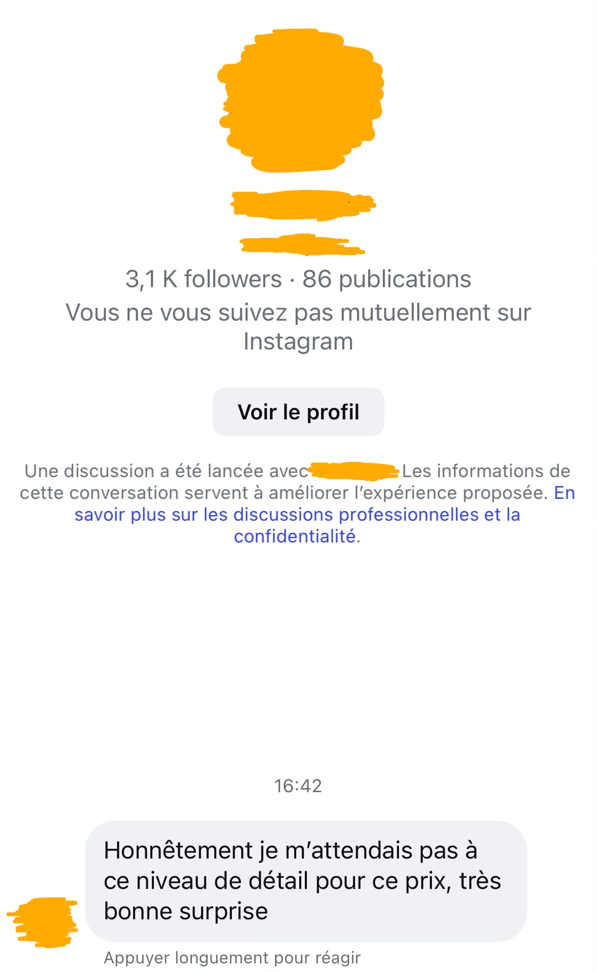 Témoignage client