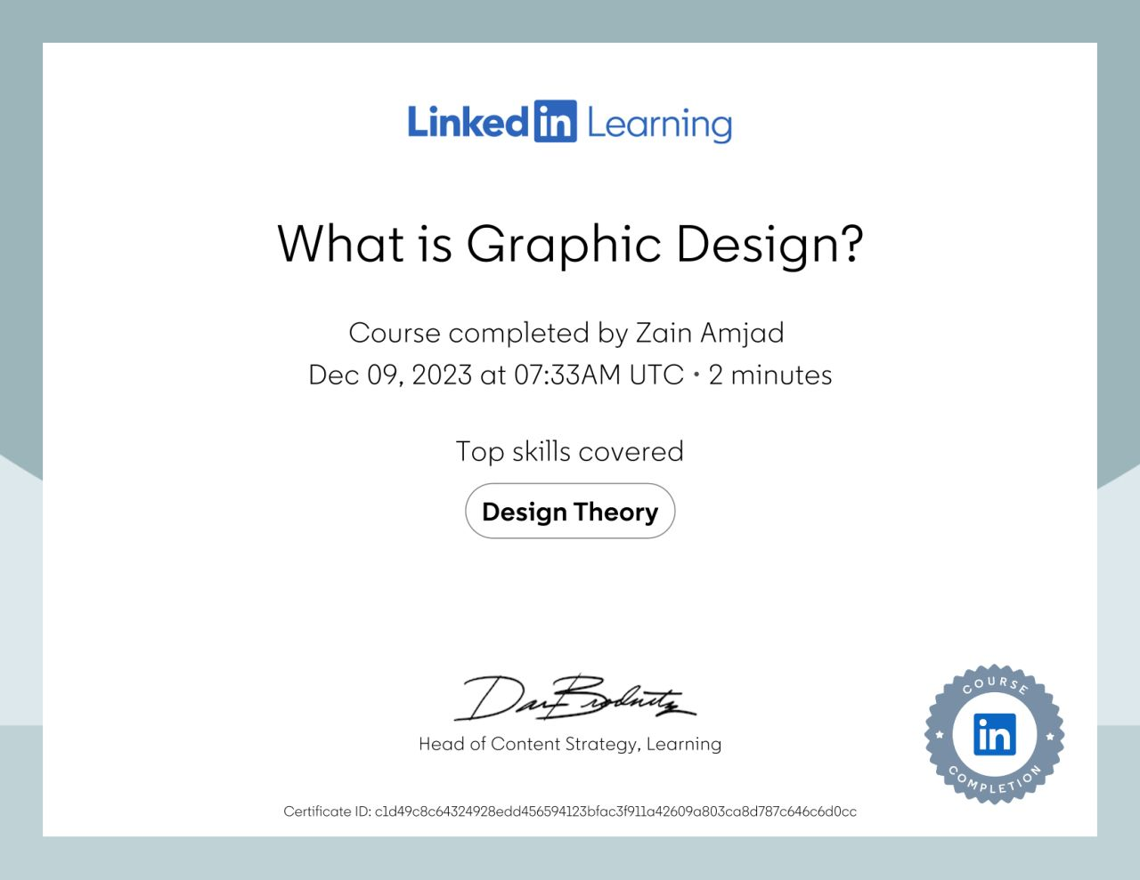 What is Graphic Design? certificate