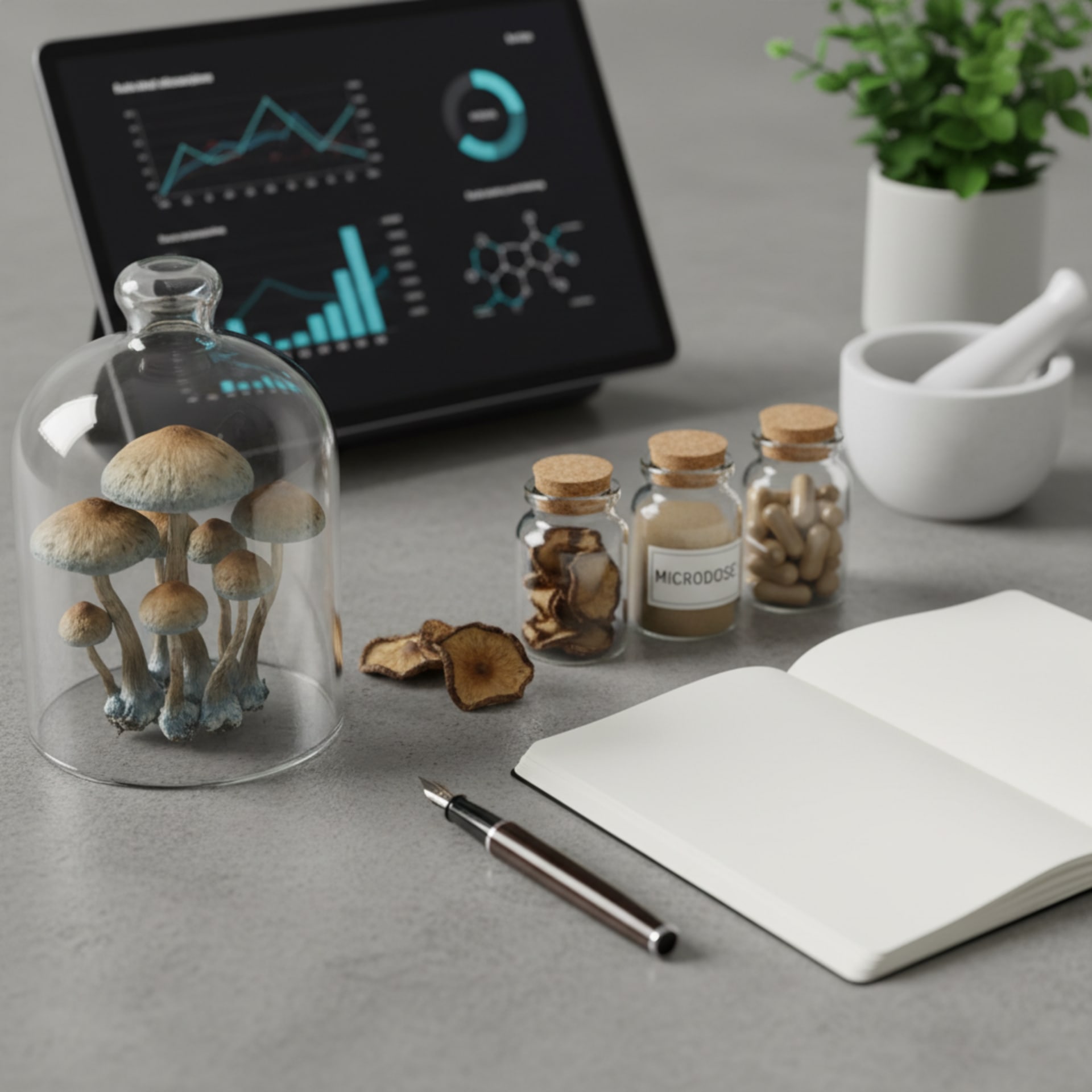 Multiple psilocybin mushroom varieties showing potency variation