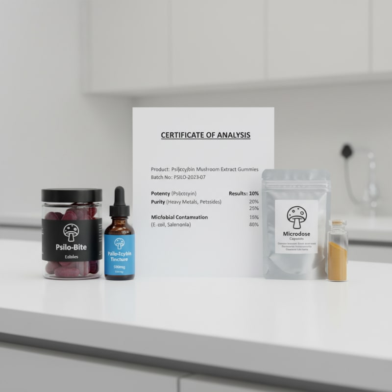 Certificate of Analysis mushroom illustration 4