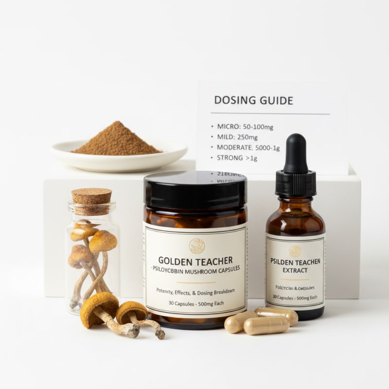 Golden Teacher capsules illustration 4