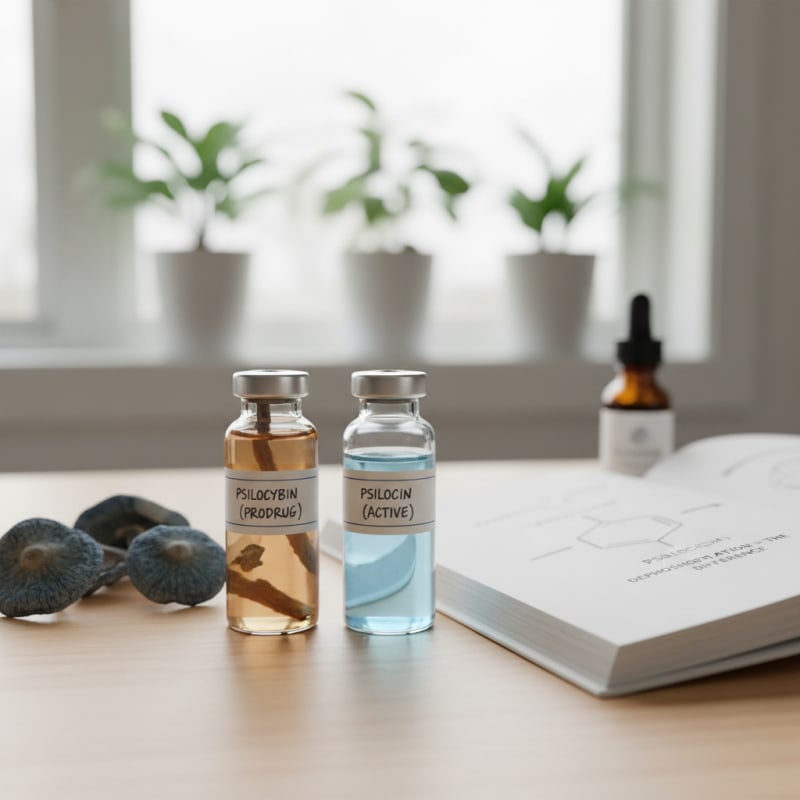 psilocybin psilocin chemistry illustration 2