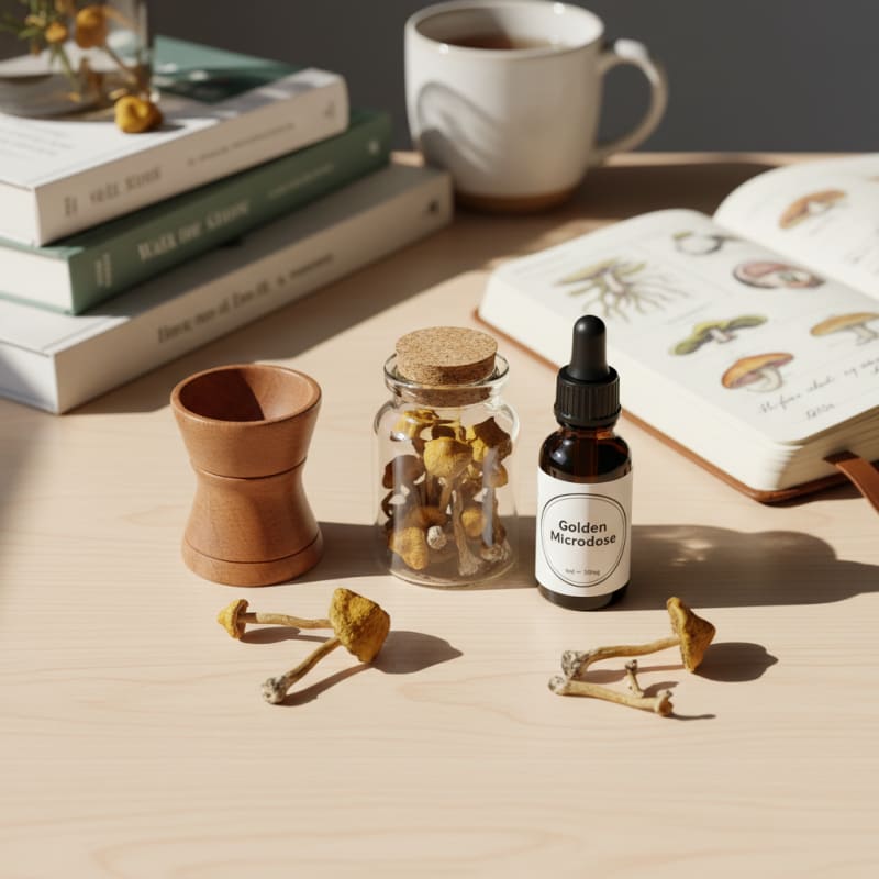 golden teacher mushrooms illustration 2