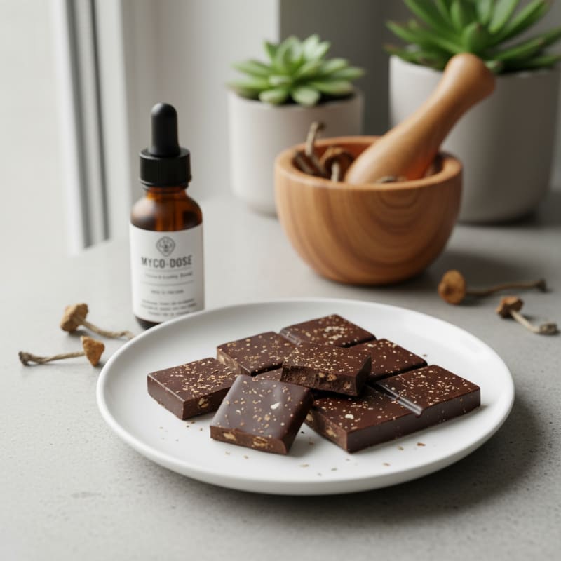 mushroom chocolate illustration 2