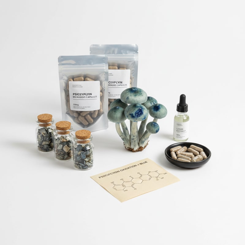 blue bruising mushrooms illustration 4