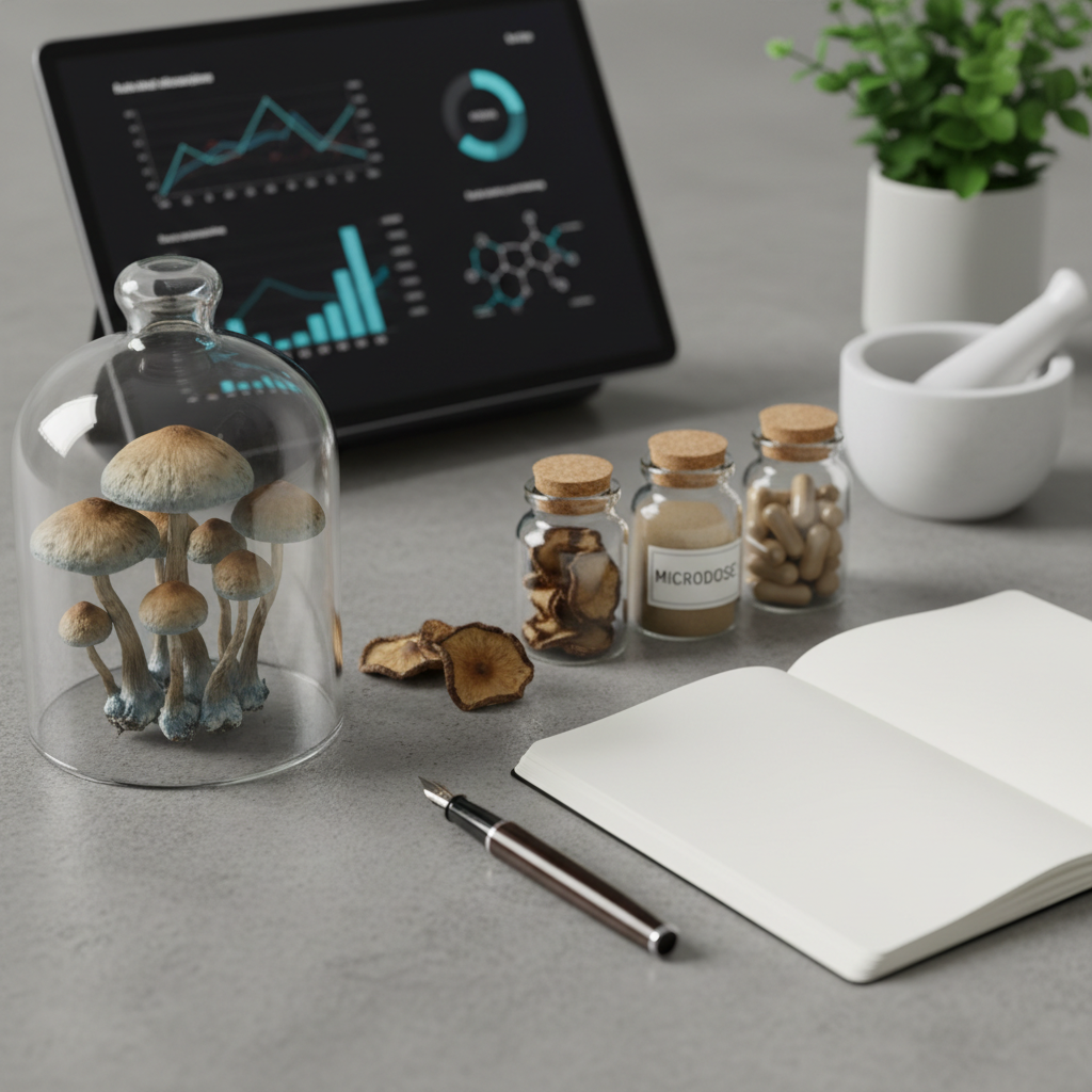 Multiple psilocybin mushroom varieties showing potency variation