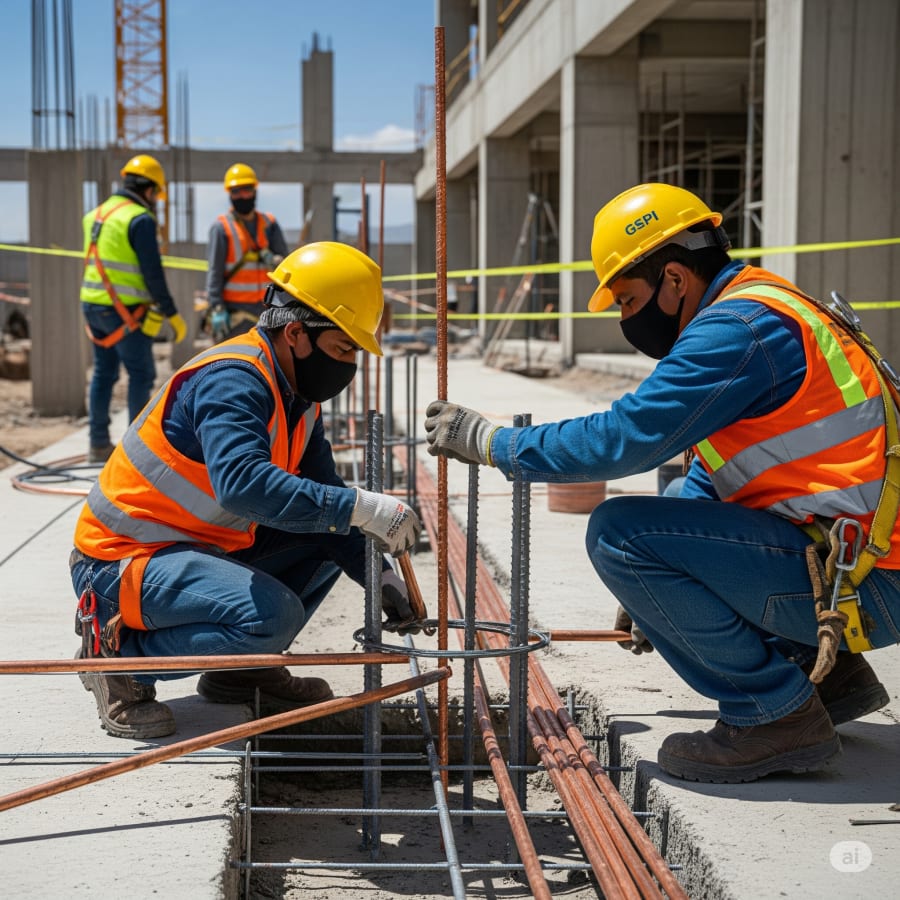 INSTALACIÓN DEL SISTEMA DE ATERRAMIENTO PARA LAS OFICINAS EN EL SITIO DE OBRA DE GSPI EN EL CENTRO DE INVESTIGACIÓN Y DESARROLLO DE TECNOLOGÍA NUCLEAR — imagen 1