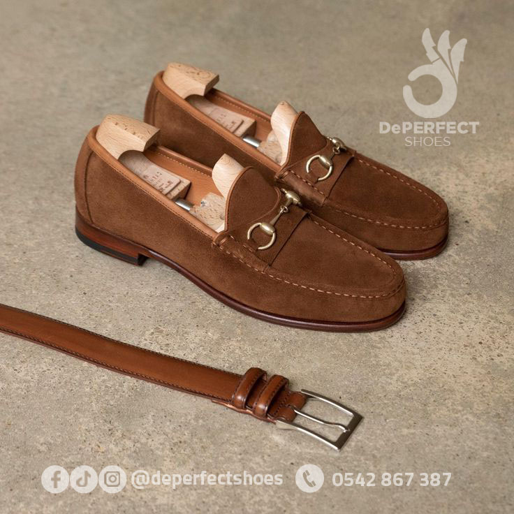 Brown Suede Loafers