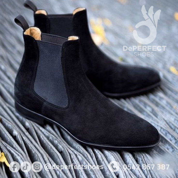 Navy Suede Desert Boots