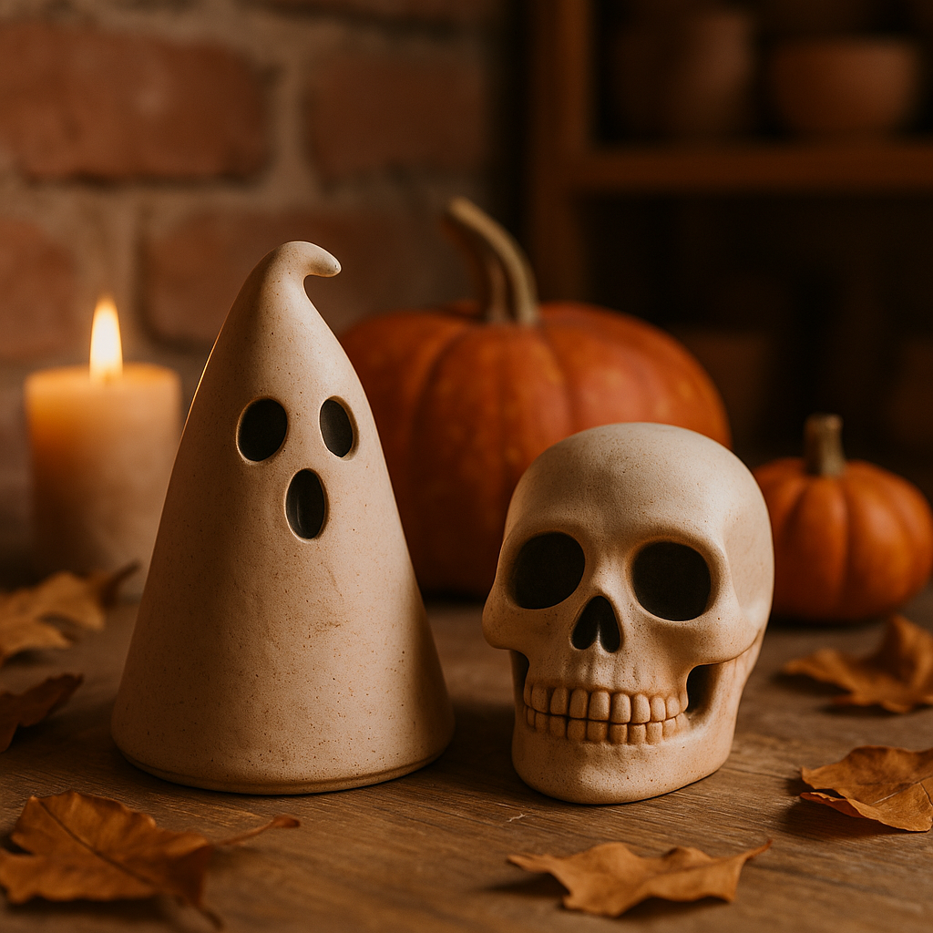 Halloween pottery workshop with spooky clay creations