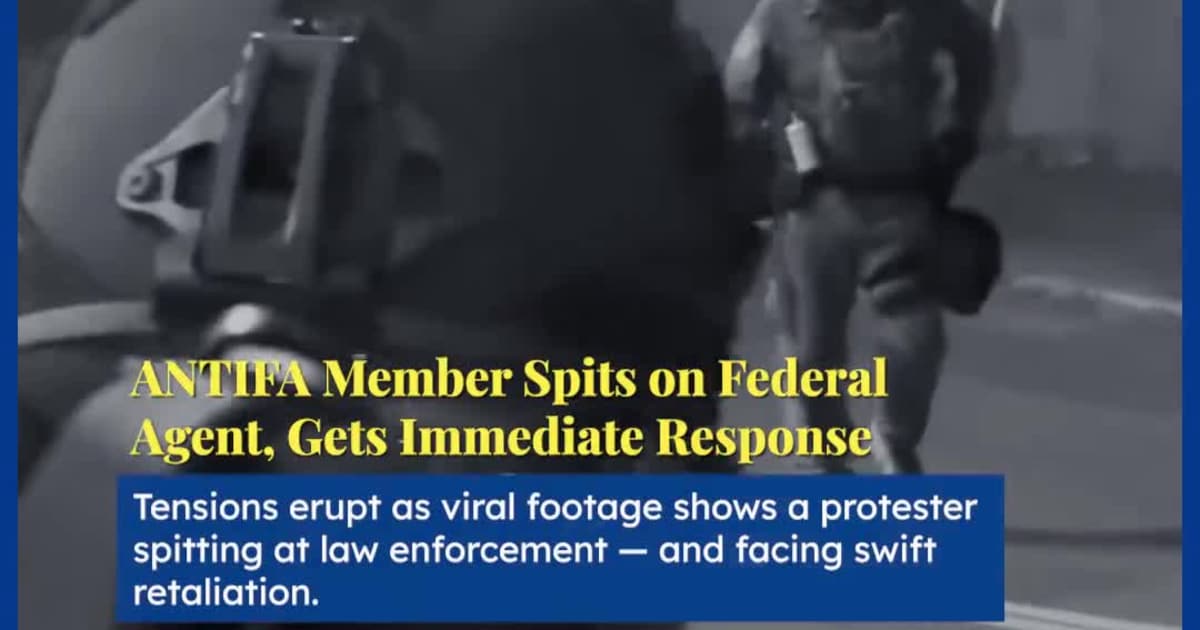 Antifa Member Spits on Federal Agent, Gets Immediate Response