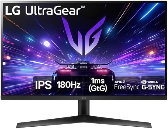 Monitor Gamer LG UltraGear 27” 27GS60F-B IPS Full HD 180Hz 1ms (GtG) NVIDIA® G-SYNC® AMD FreeSync™ HDR10 sRGB 99% HDMI DisplayPort