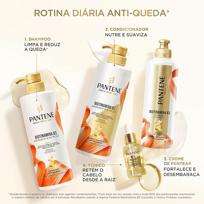 Condicionador Pantene PRO-V Miracles Antiqueda & Nutrição Biotinamina B3 510ml - Imagem 6