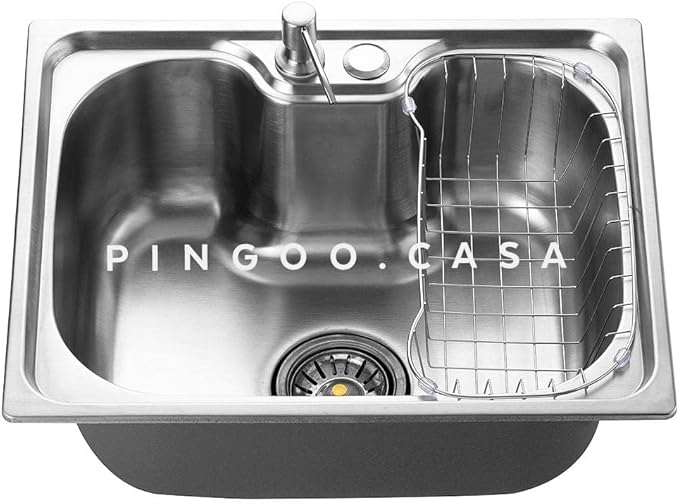 Pingoo.casa, Cuba para Cozinha Pia Gourmet Nawa 50 cm em Aço Inox 201 com Acessórios e Torneira Gourmet Misturador Monocomando Munim em Metal - Imagem 3