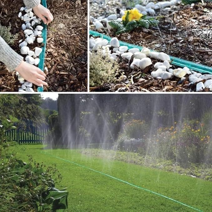 Mangueira de Irrigação Micro Perfurada PVC Com Engate 15M Aspersão Para Jardim Horta Gramado Flores - Imagem 5