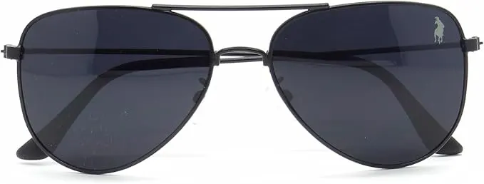 Óculos de Sol Aviador Clássico Unissex Polo London Club, Armação em Metal Stainless Stell - Imagem 6