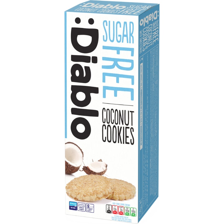 Diablo Sugar Free Coconut Cookies 150g pack