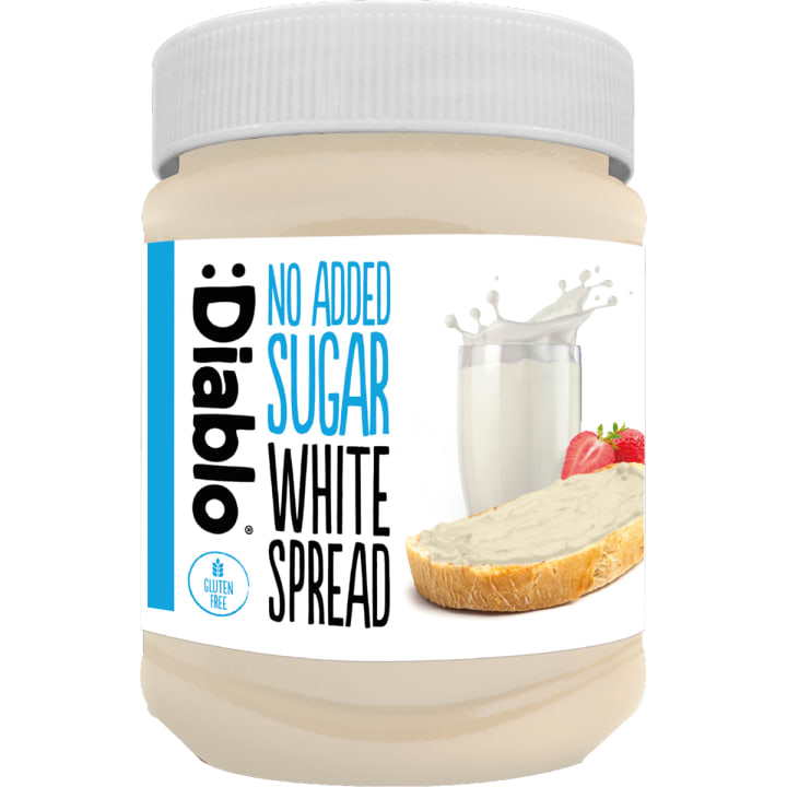 Diablo No Added Sugar White Spread 350 g jar in its pack