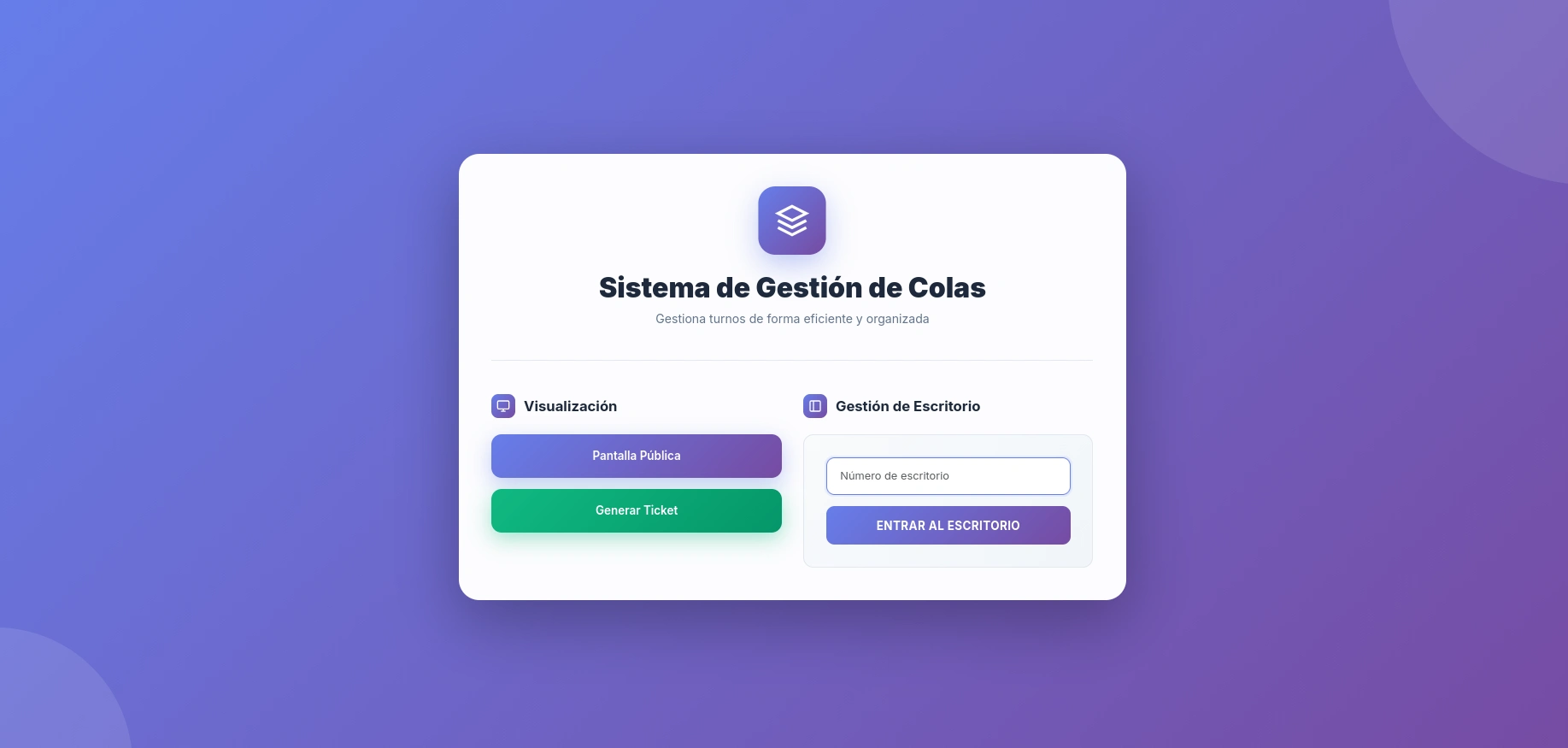 Aplicación de Turnos