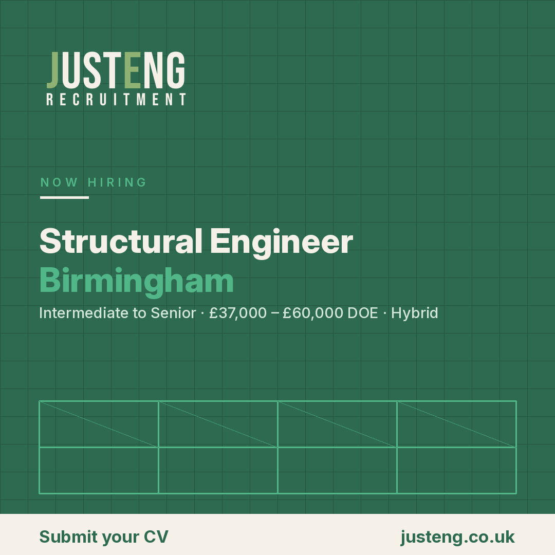 Structural Engineer, Birmingham - JustEng Recruitment