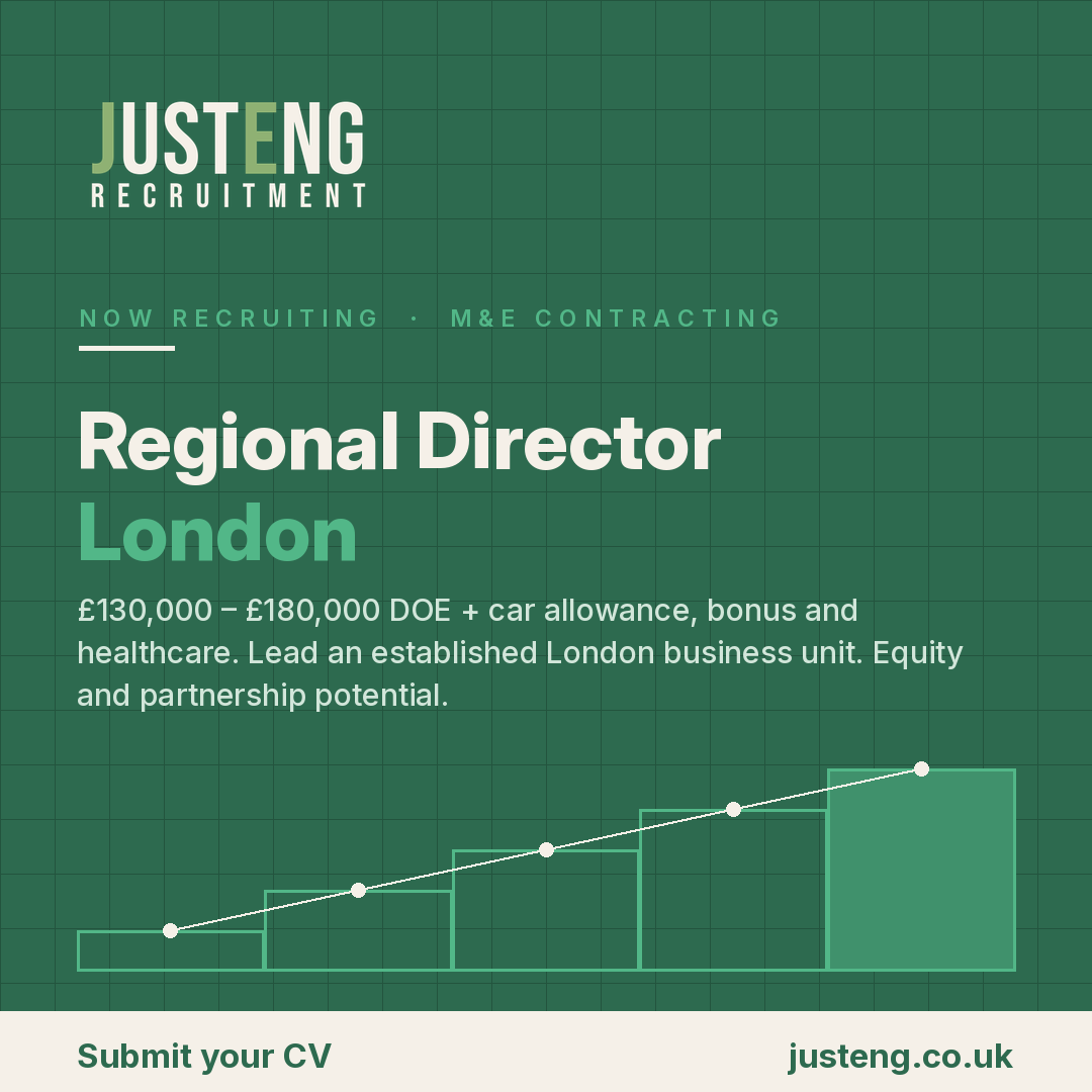 Regional Director London M&E contracting - JustEng Recruitment