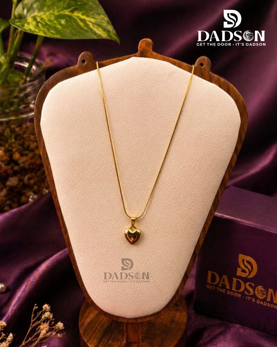 Heart Pendant Chain Necklace l Dadson Jewelry (CH-09)