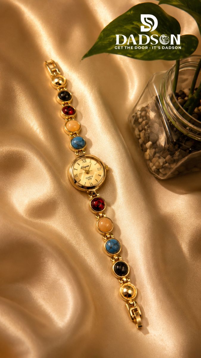 DADSON Multicolor Stone Bracelet Watch for Women (W-05)