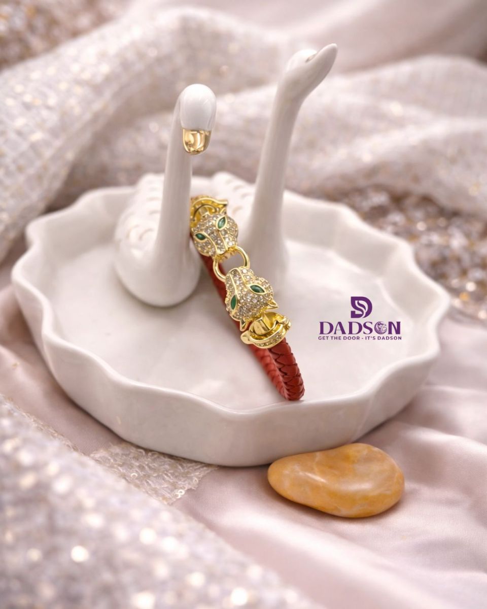 Panther Charm Brown Bracelet l Dadson Jewelry  (KD-23)