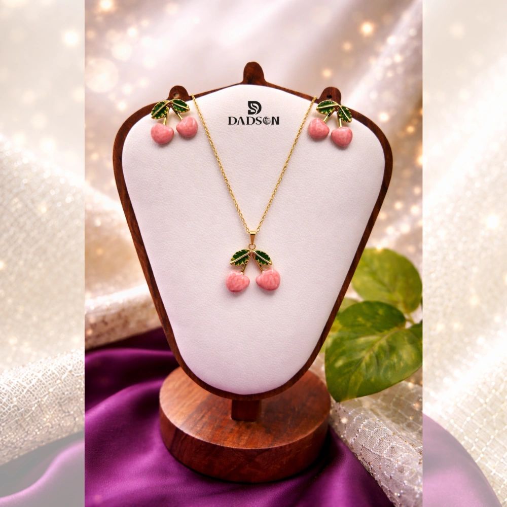 Cherry Charm Anti Tarnish Pendant Set (PS-01)