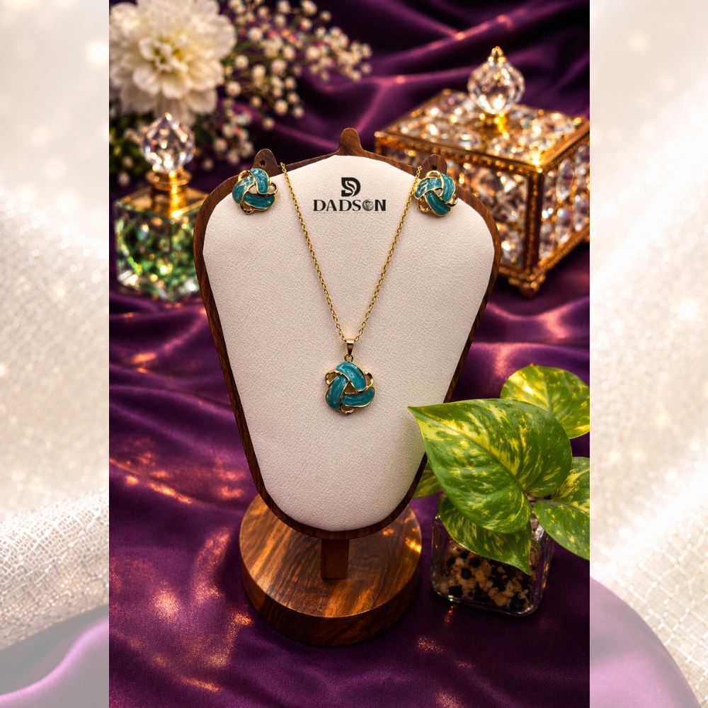 Blue Knot Anti Tarnish Pendant Set (PS-02)