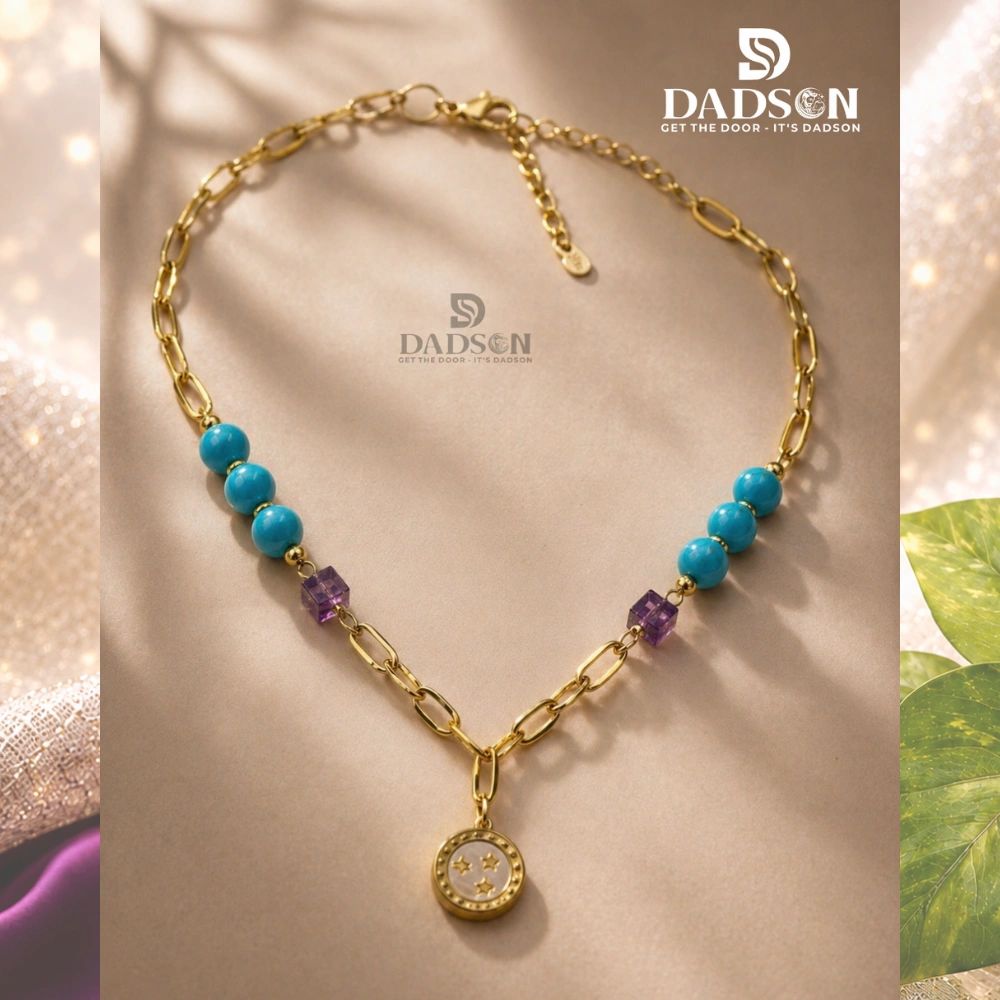 Aura Circle Charm Necklace l Dadson Jewelry (CH-08)