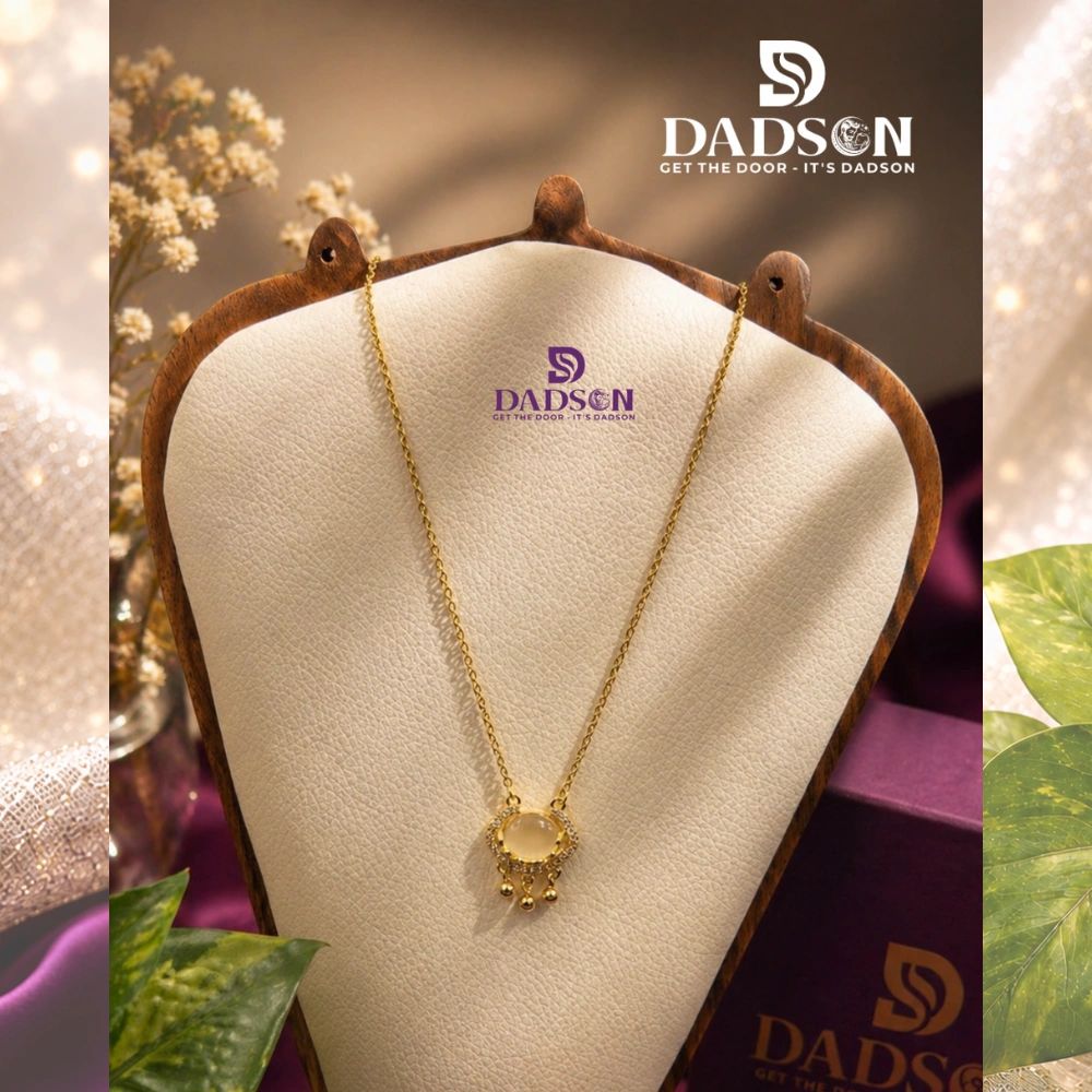 Moonstone Charm Necklace l Dadson Jewelry (CH-11)