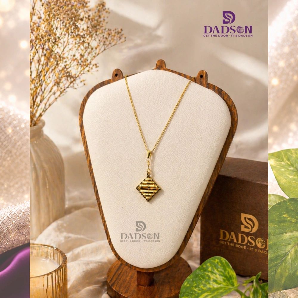DADSON Golden Diamond Charm Necklace (CH-05)