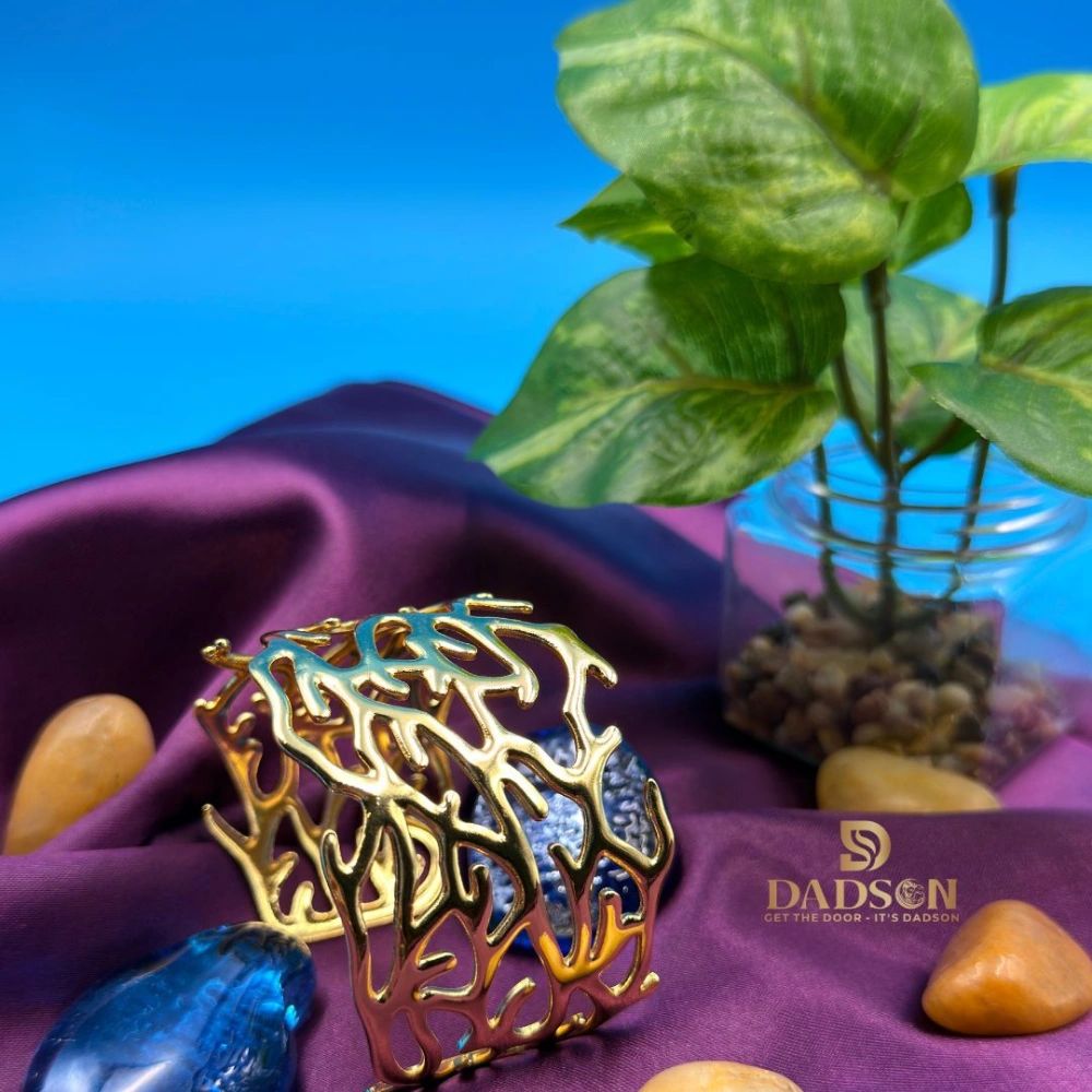 Abstract Gold Anti-Tarnish Kada Dadson Jewelry (KD-07)