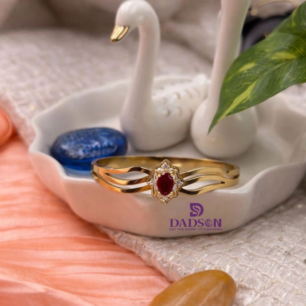 Ruby Stone Open Bracelet (KD-13)