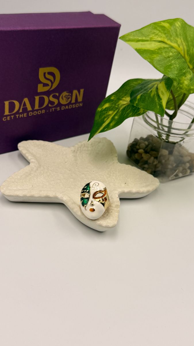 Luxury Face Anti Tarnish Gold Ring for Women