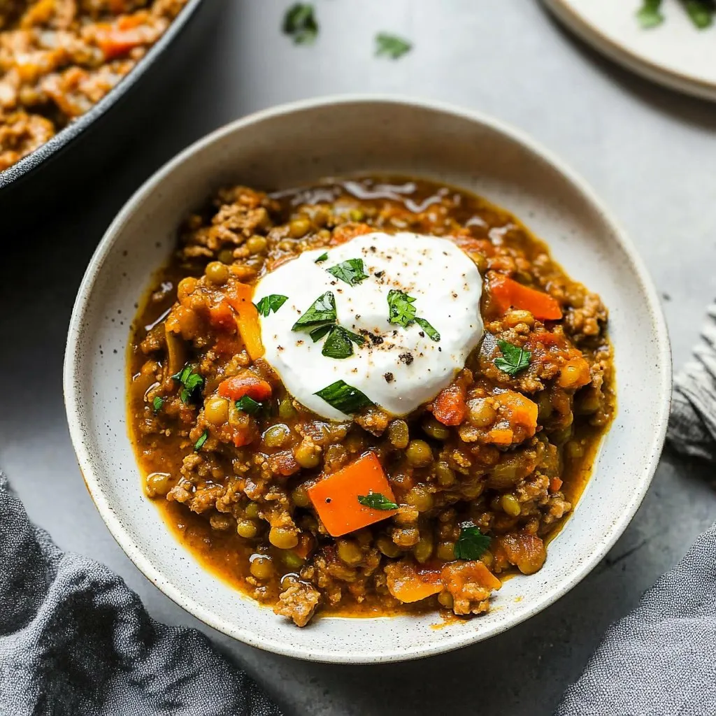 Savory Ground Beef & Lentil Bake: Comforting Delight - yumyumrecipeshub.com
