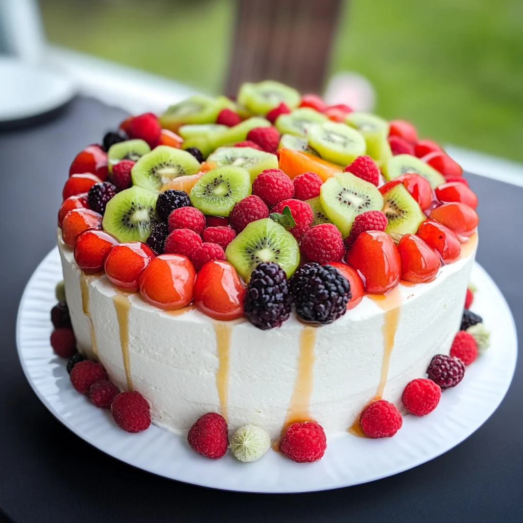 cake with fruit: Juicy Summer Delight Awaits!