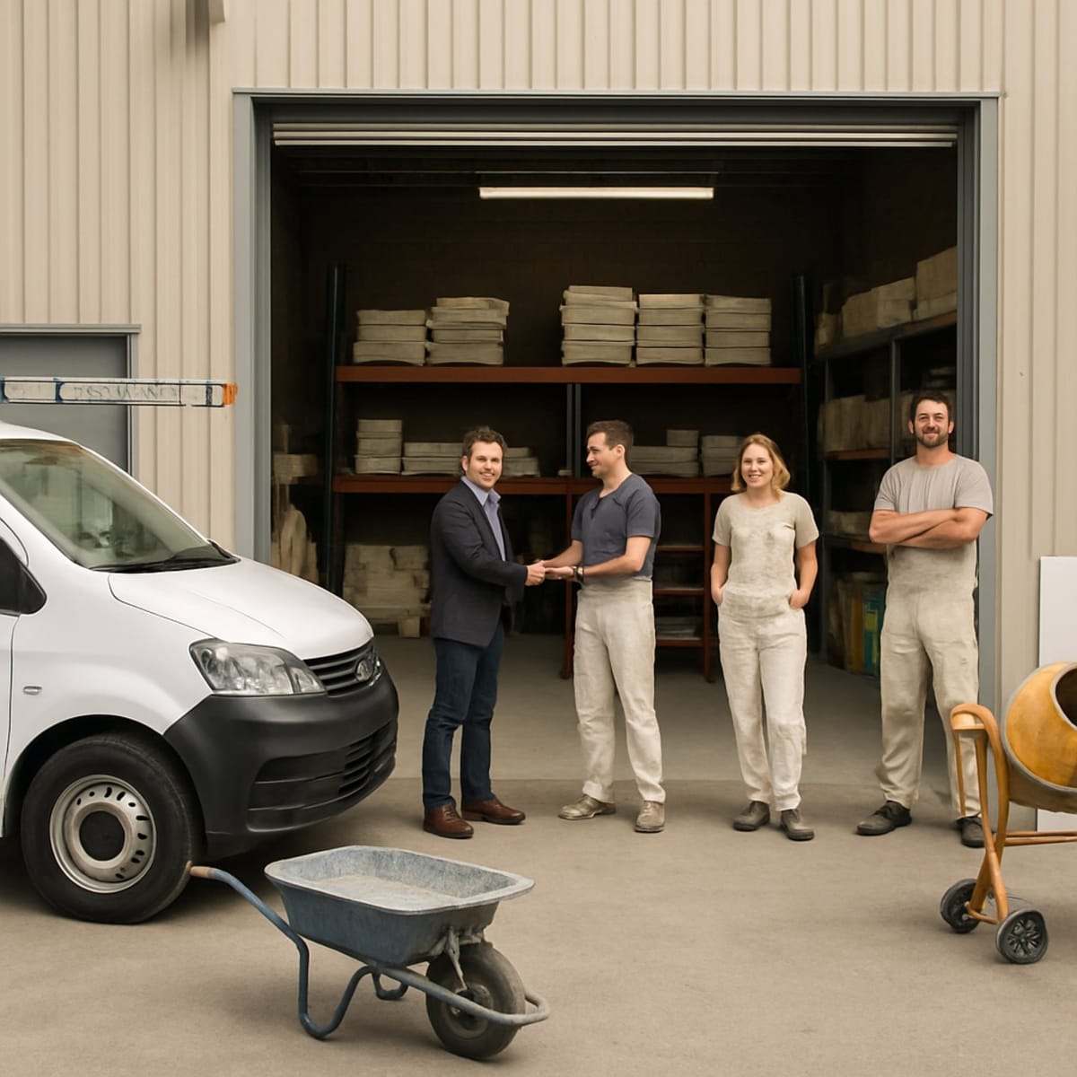 Plastering business with great clients and a team