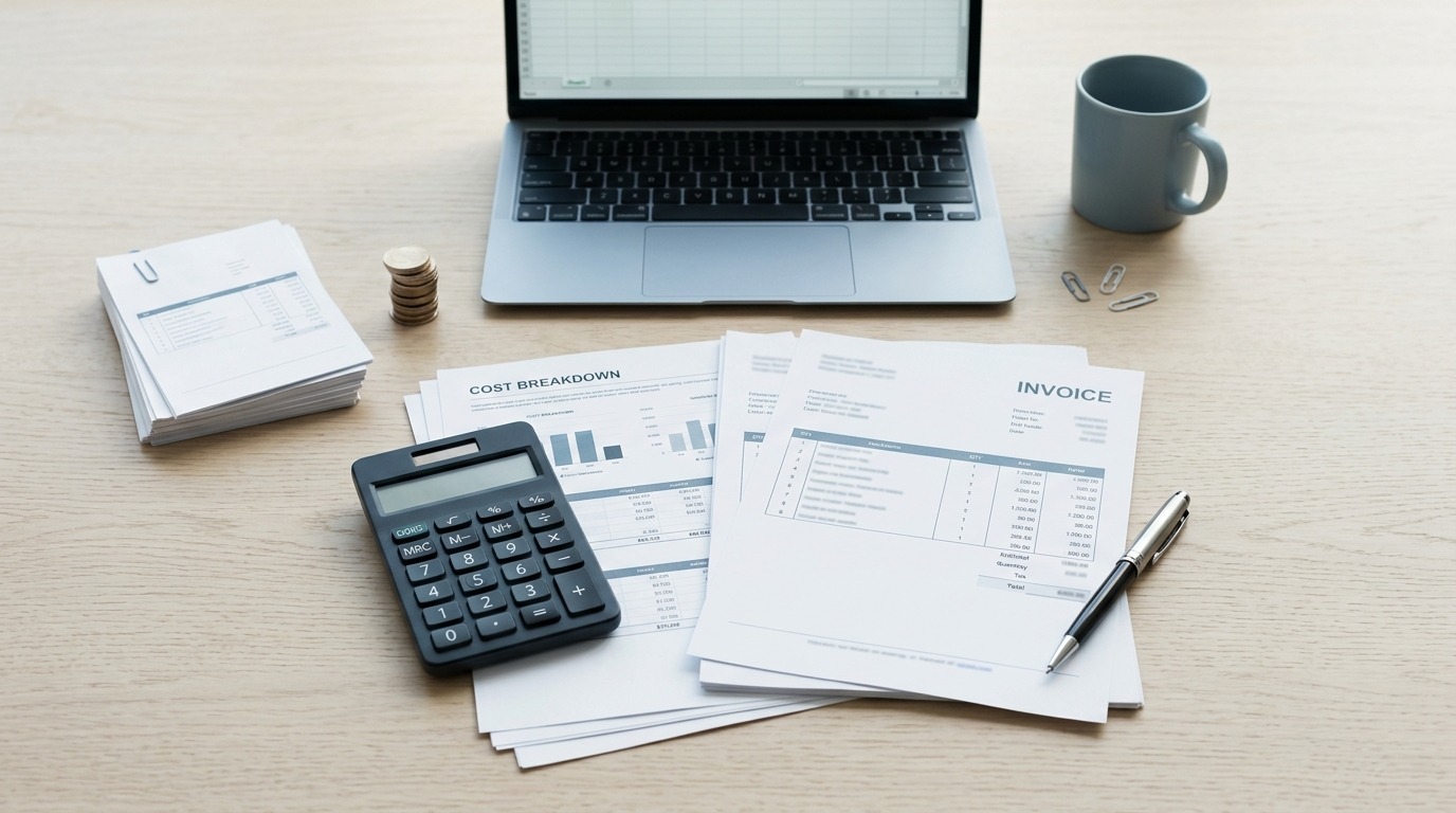 Breakdown of the additional costs involved in buying a business.