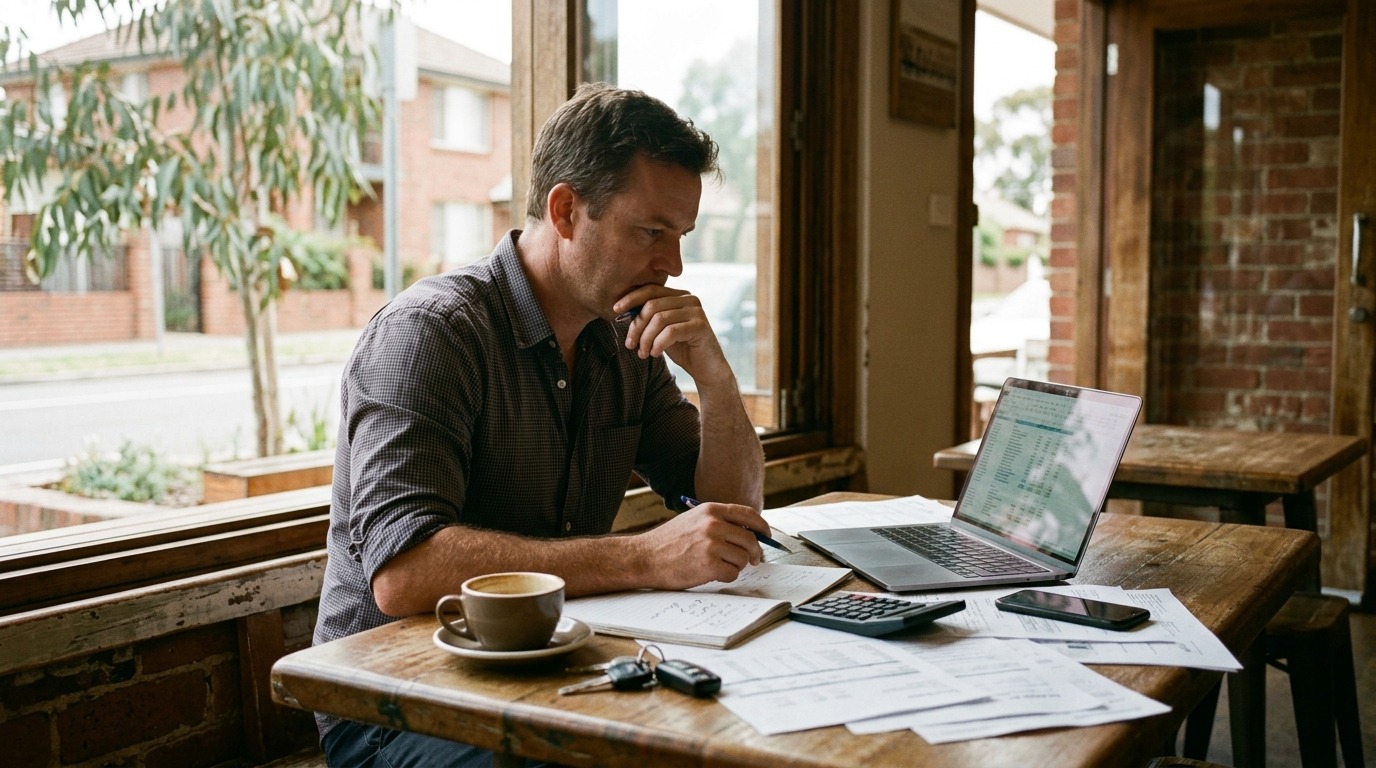 Franchise owner reviewing the difference between a new franchise and a resale.