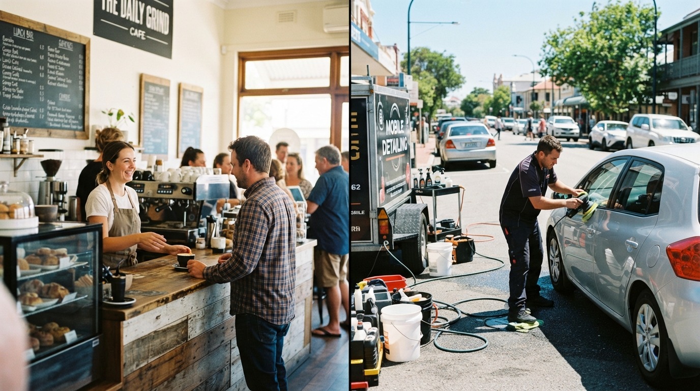 A Perth lunch bar and a mobile service business, popular businesses to buy in WA.