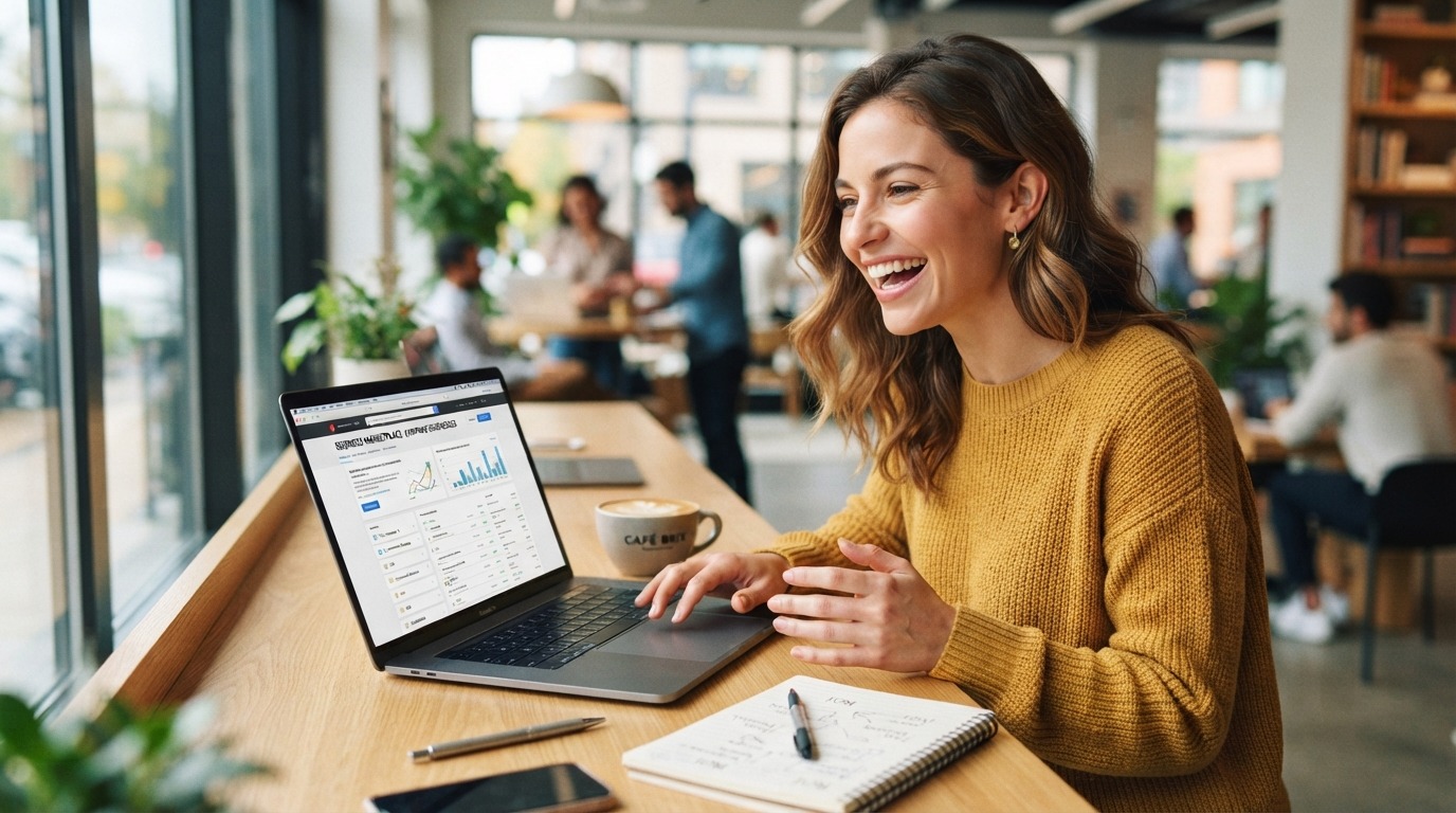 Buyer comparing the best businesses to buy in Perth on a laptop.