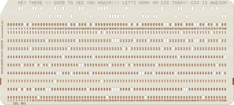 computer punch card