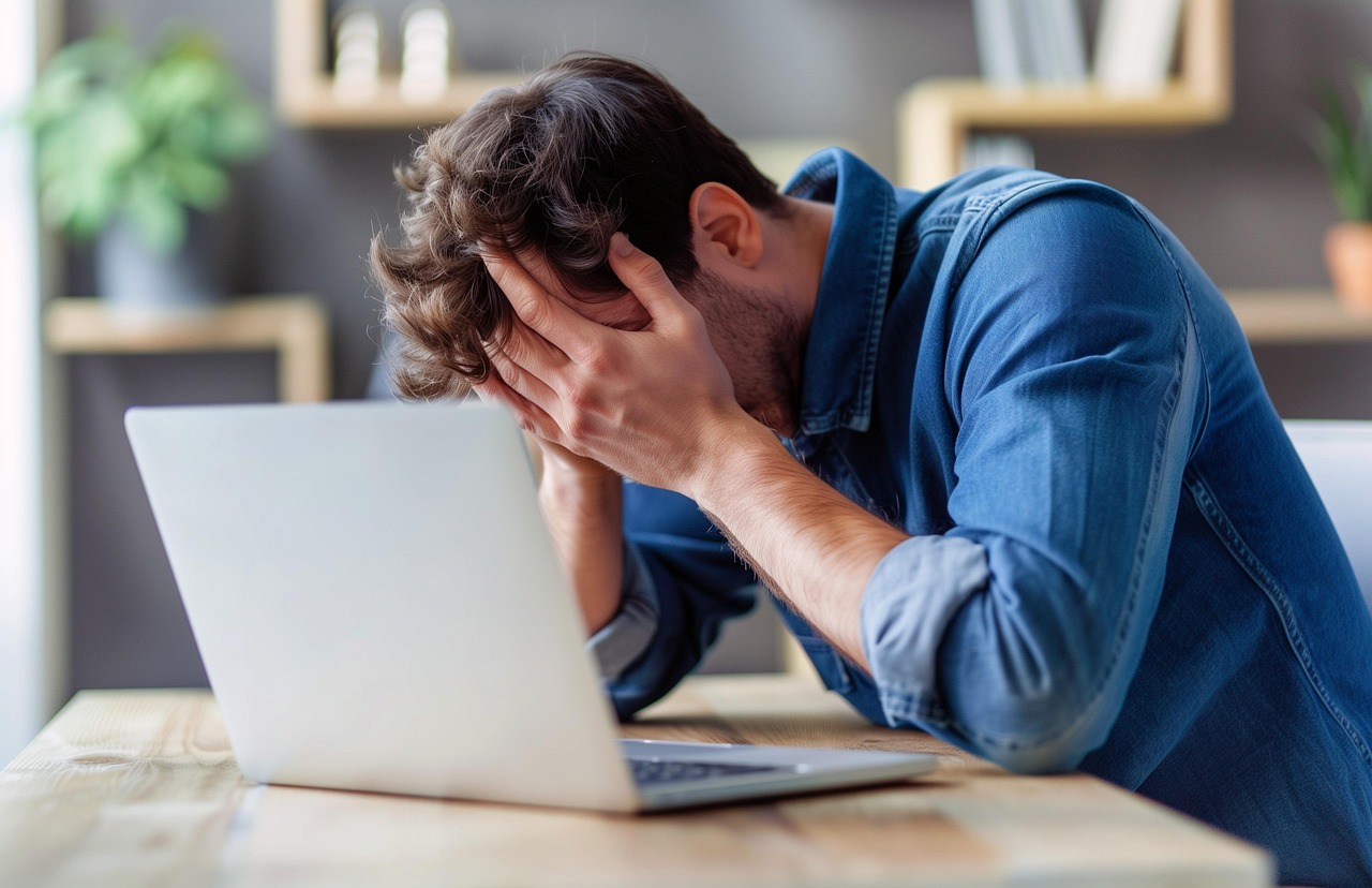Vállalati kép – laptopnál dolgozó munkavállaló