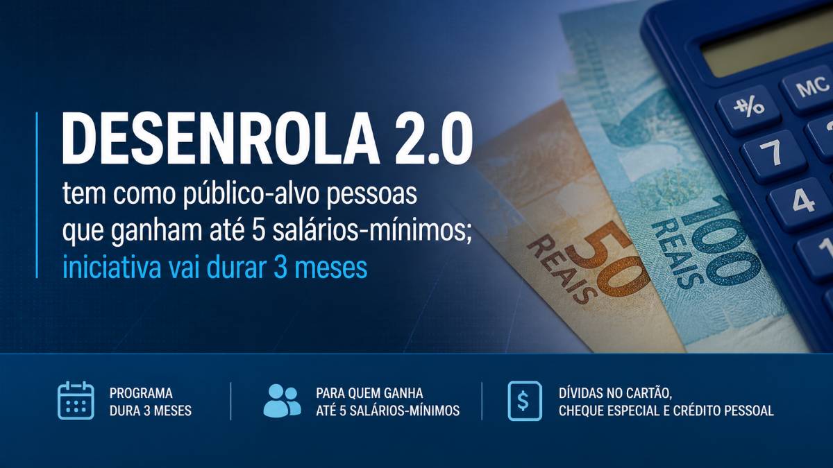 Desenrola 2.0 mira quem ganha até 5 salários mínimos e terá duração de três meses